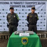 La Policía Nacional frustra envío de más de un kilo de marihuana en corredor vial de Bolívar